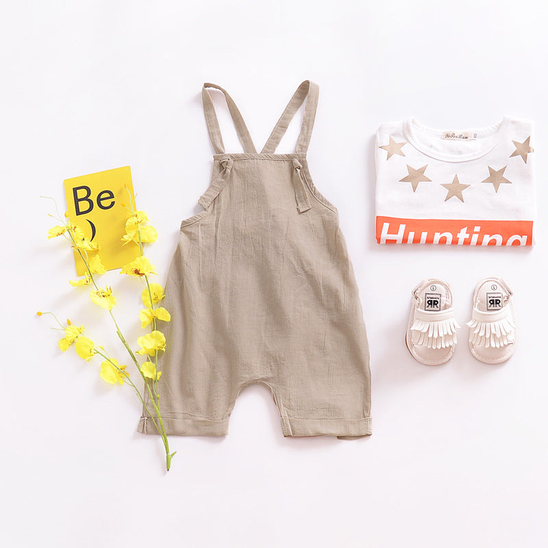 Children's Overalls Shorts Ins Boys And Girls Baby Jumpsuit Clothes Trendy